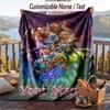 Custom Text Flannel Throw Blanket, Lightweight Cozy Bed Sofa BlanketWorld of Warcraft