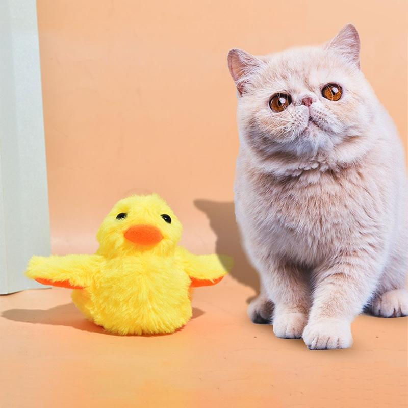Электрическая утка Кошки Игрушка Большая Собака Кошки Игрушка Утка Желтая Утка Котёнок Утка Игрушка