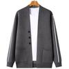 Young and Middle-aged Knitted Sweater Cardigan Men's Coat Autumn and Winter New Loose Trend Knitted Sweater Men's Wear