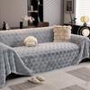 Rabbit Plush One-Piece Sofa Cover Cloth Towel  New Winter Thickened Plush Sofa Cover Full Cover Cushion Blanket