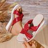 Fashion Women Slippers Platform Slippers 2025 New Fashion Work Shoes Fashion Open Toe Casual Wedge Sandals Large Size Flat Slides Women