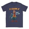 Men Funny Chicken F-CAW-F What The Heli Poultry Humor T-Shirts 100% Cotton Clothing Summer Y2K Short Sleeve T-Shirt Big Size