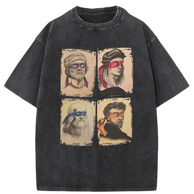 Футболка мужская Mutant Ninja хлопковая стираная футболка с коротким рукавом юмористическая футболка с круглым вырезом хлопковая смешная футболка с графическим принтом