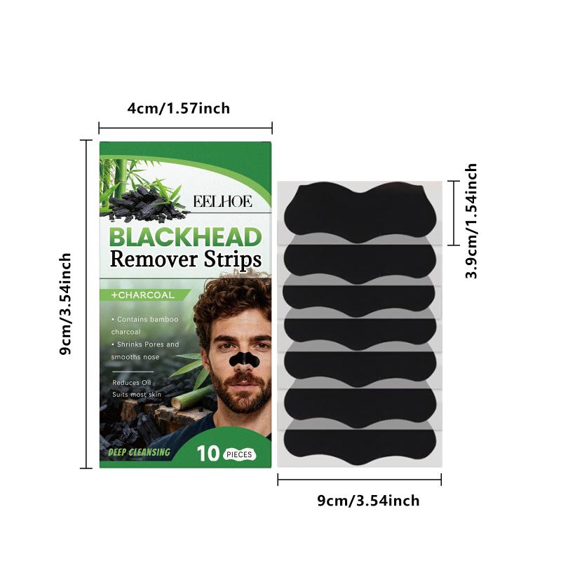 Hydrating Charcoal Nose Strips Blackhead Removal Deep Pore Cleansing Collagen Enhanced Oil Control Pore Patch for Skincare Routine