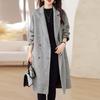 New Small Autumn and Winter Woolen Coat Double-breasted Medium and Long Coat for Women