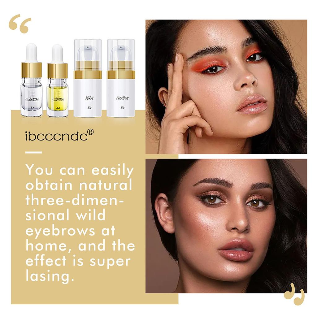 Eyebrow Perm Kit, Gold Box Wild Eyebrow, Quick-setting Eyebrow Perm 20ml