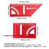 6.6 Inch Size 3D Multi-Angle Measuring Ruler T-Type Carpenter Square  Woodworking and Engineering