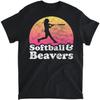 Softball and Beavers Women or Girls Beaver T-Shirt, Tank Top, Long Sleeve Shirt, Sweatshirt, Hoodie Men Women Kids Made in Canada