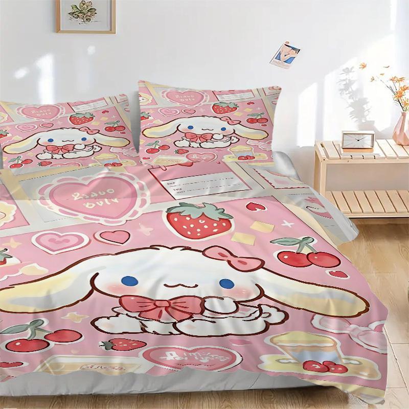 3 шт. Комплект постельного белья Cinnamoroll: Идеально подойдет для спальни или гостевой комнаты.. Мягкий и удобный, без стержня yy251031034