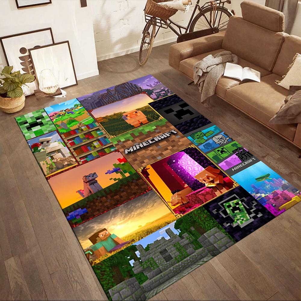 Minecraft 478 Carpet Suitable for Hallway Study room Kitchen Living Rooms Anti-slip Rug Anime Office Decor Perfect Birthday/Christmas Gift Idea