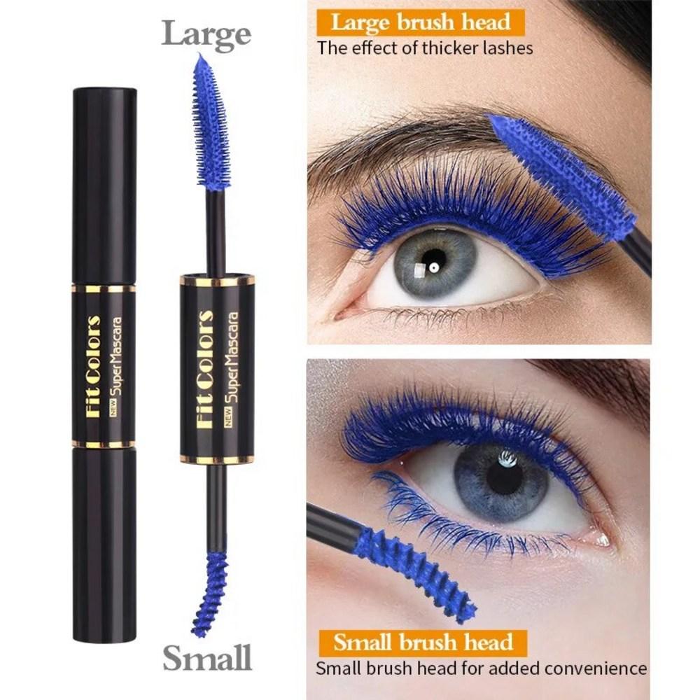 Mascara Eyelash Curling Extensions Pink Purple Blue White Smudge Resistant Waterproof Dry Long Lasting Makeup 5 Pieces, 03 BLUE, 1 Piece