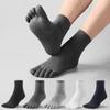 Socks with Fingers Men Fashion Sweat-absorbing Men's Breathable Sweat Toe Socks Comfortable Cotton Elastic Sports Business Socks