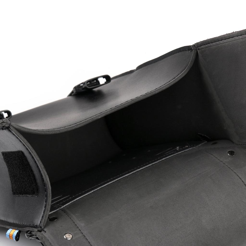 Bruce Shark Motorcycle Round Saddle Tool Waterproof PU Side Black & Saddlebag, Barrel, Bag, Bag, Bag,