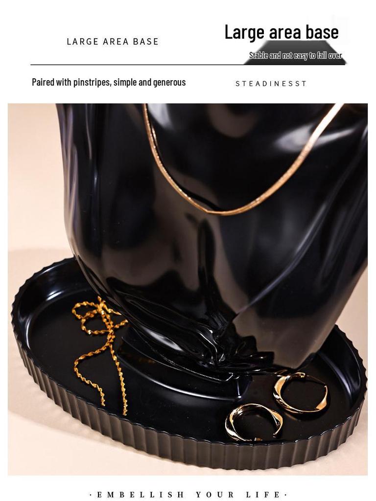 Portrait Necklace and Earring Display Stand - Jewelry Model Holder