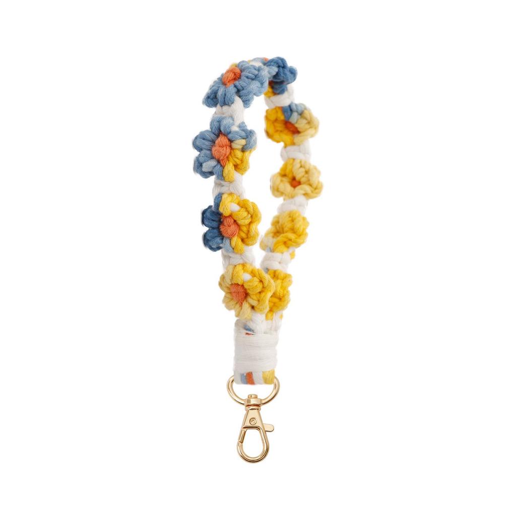 Ремешок для телефона с цветком ромашки - Ручной плетеный ремешок для камеры и подвеска для женщин