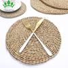 Японская ручная плетеная круглая соломенная салфетка под приборы – нескользящая, толстая изоляционная подставка для столов и кастрюль