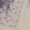 Vigorous Pink Butterfly Gradient Petal Flower Shiny Stars 5D Soft Self Adhesive Nail Art Decoration Sticker Manicure Decal DIY