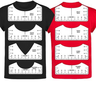 Руководство по линейке для футболок, 8 шт., для инструмента для выравнивания и центрирования Viny для термопресса или Cricut