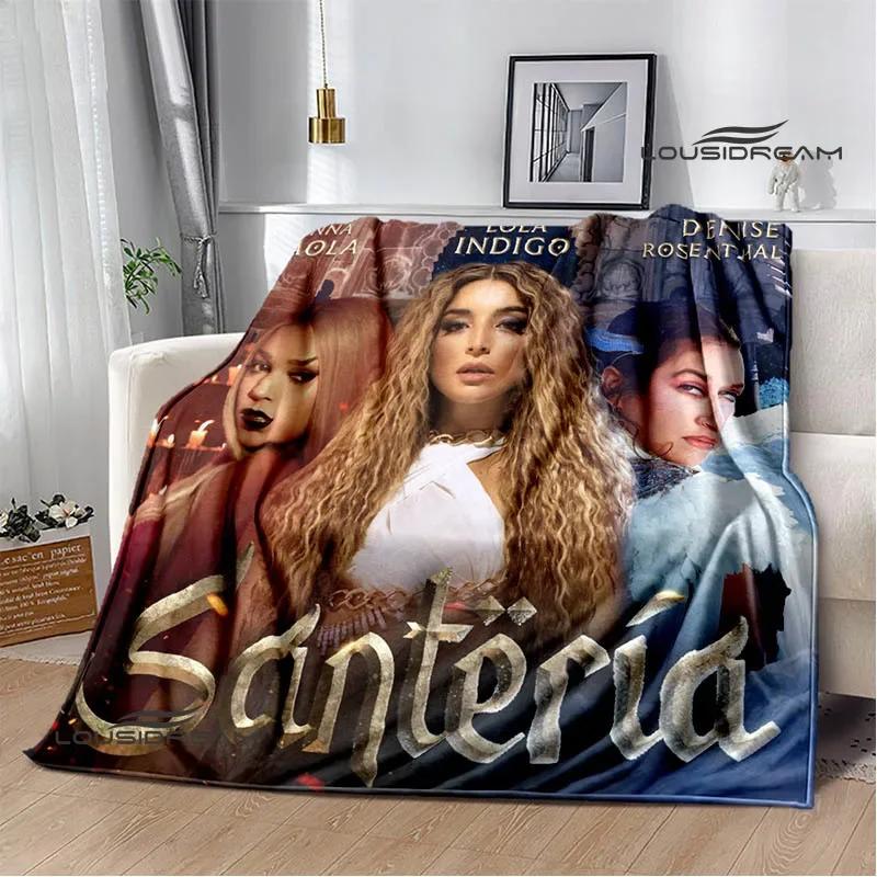Spanish singer Lola índigo printed blankets Flange Warm blanket soft and comfortable blanket picnic blankets birthday gift