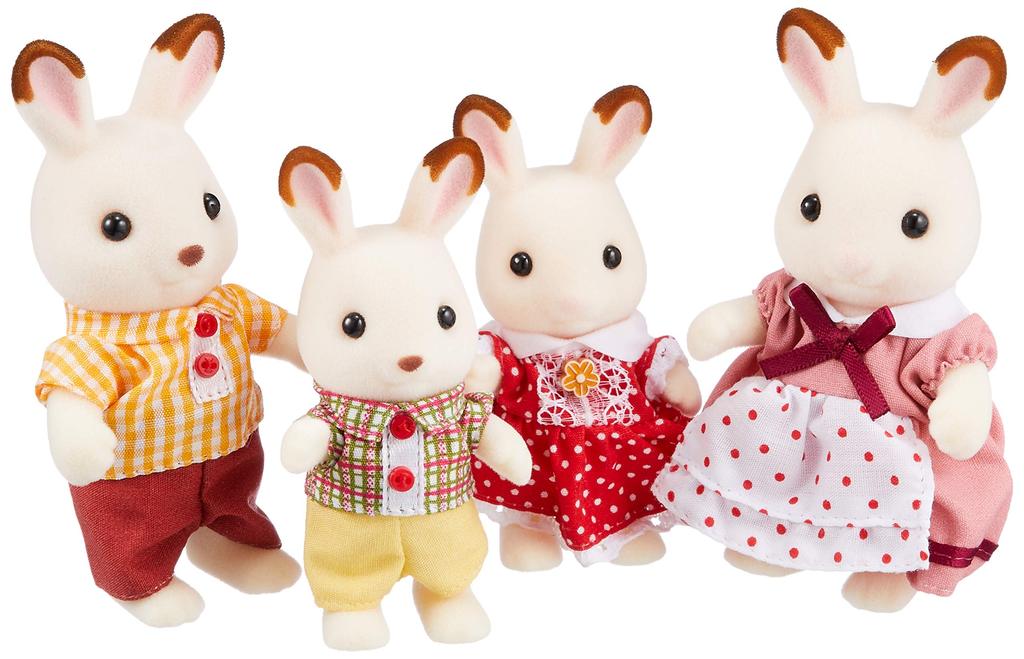 Sylvanian Families Doll Rabbit ST Mark Certification Ages Toy Dollhouse Sylvanian Families EPOCH [Chocolat Family] FS-16 3+