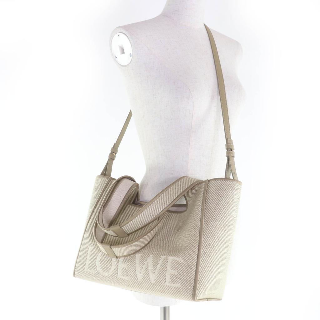 Отличная сумка LOEWE font tote medium 2WAY Сумка через плечо холщовая ALF1B61X11 Б/у
