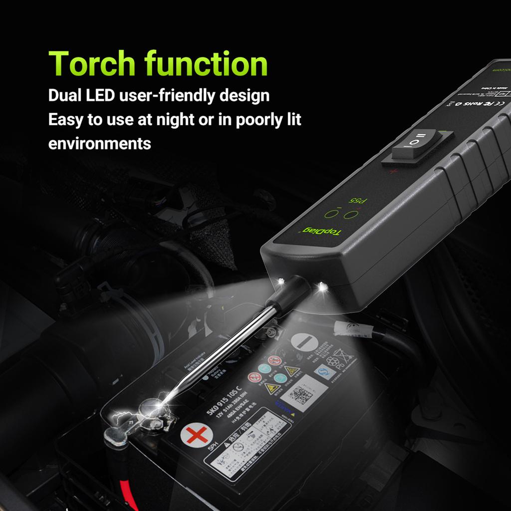 Сверхмощный автомобильный тестер цепи 12 В/24 В, контрольная лампа с зажимом типа «крокодил», тестер напряжения цепи для автомобилей, мотоциклов