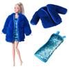 New Dress For Dolls Fashion Coat Mermaids Shinny Sequin Fish Tail Gown Lace Skirt Gown Clothes For Baby Doll Christmas Toys Gift