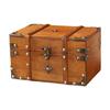 Pirate Treasure Chest Wood Home Decoration Prop Antique Design Gift