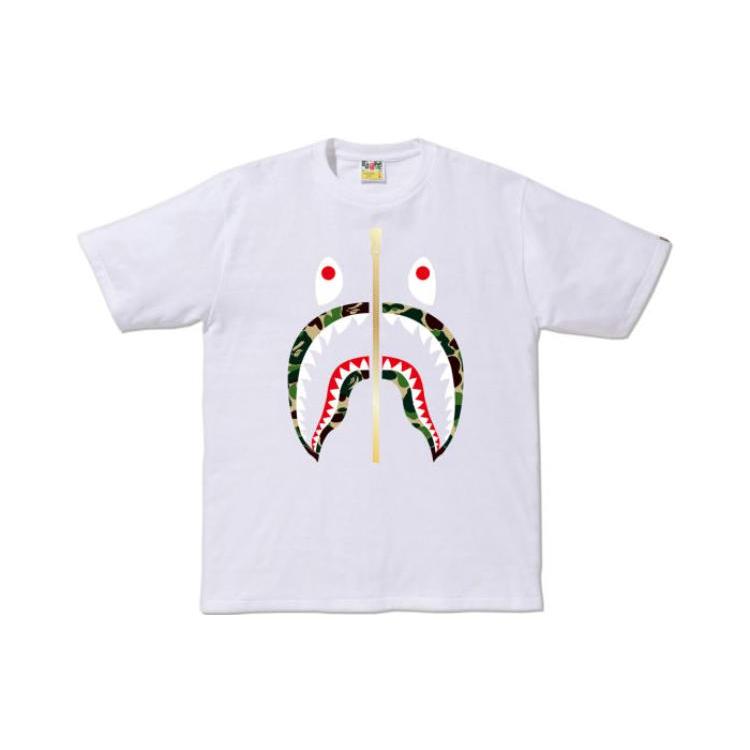 Bape Abc Золотая молния Акула Футболка OZXTEM110009C