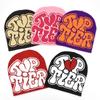 Wool Acrylic Knitting Cap Hat Letter Printing Hip Hop Cap Fashion Cold Cap Men Women