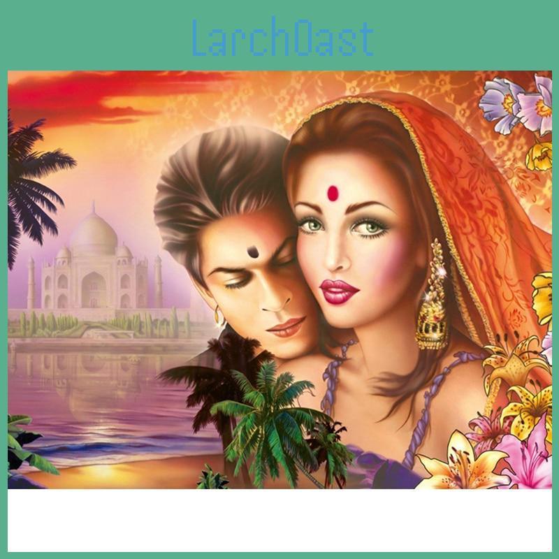 Portrait Diy Diamond 5d Painting Diamond Embroidery Indian Couple Lovers Mosaic Decoration Home
