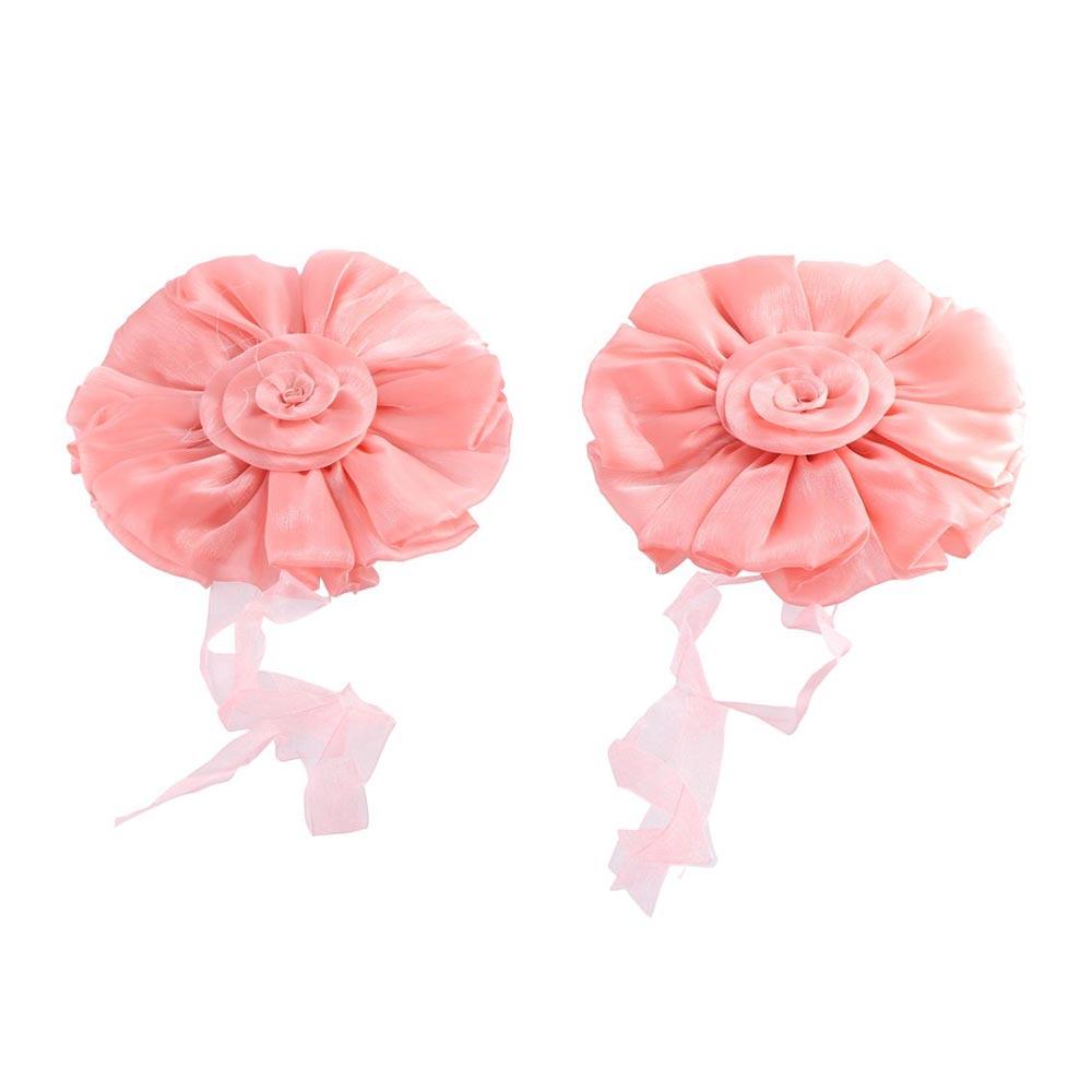 2pcs Practical Tieback Clip-on Rose Flower Window Curtain Home Decor Tie Holder