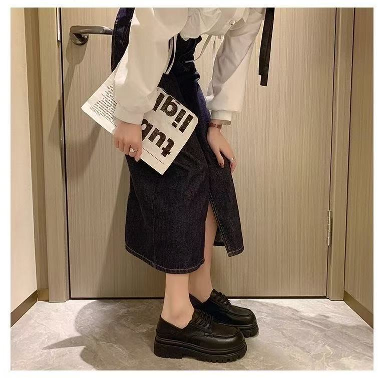 Женские туфли на платформе в британском стиле, весна 2025, маленькие туфли-бублики, jk college single, мокасины со шнуровкой