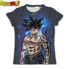 Детская футболка Dragon Ball Супер Сайян Мужская Футболка для Мальчиков Подростковая Одежда Goku Kakarot Vegeta Уличная Рубашка