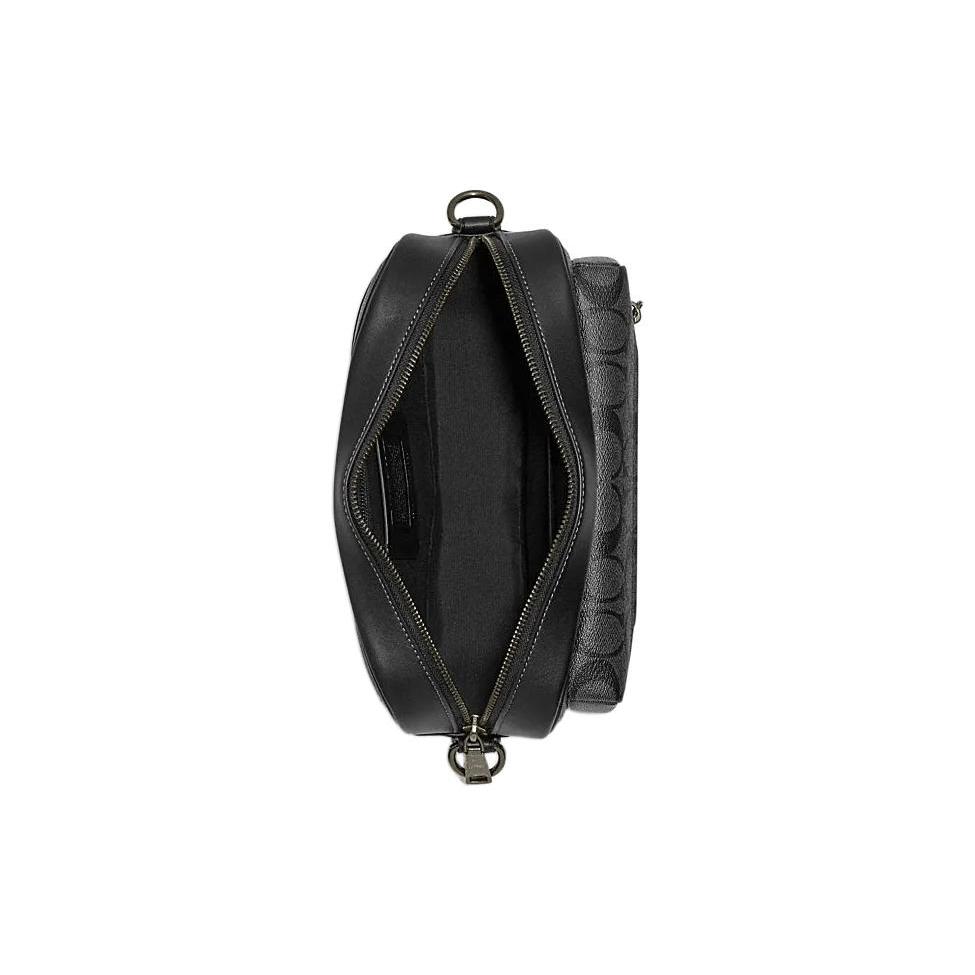 New COACH Elise Cow Leather Patchwork Camera Bags Shoulder Bag Crossbody Bag Men's Black CJ510-QBO4G