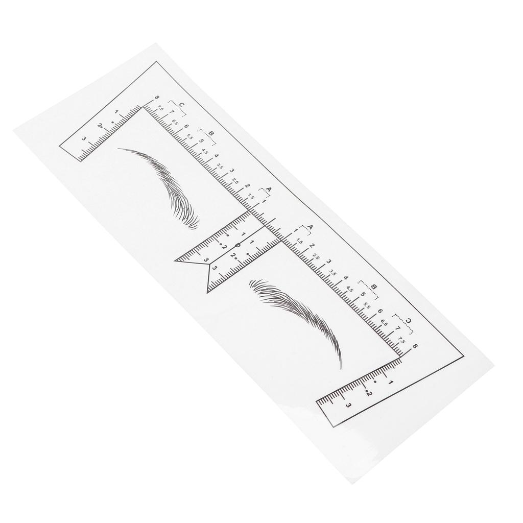 50Pcs Transparent Eyebrow Stencils Stickers Microblading Eyebrow Ruler SelfAdhesive Brow Sticker