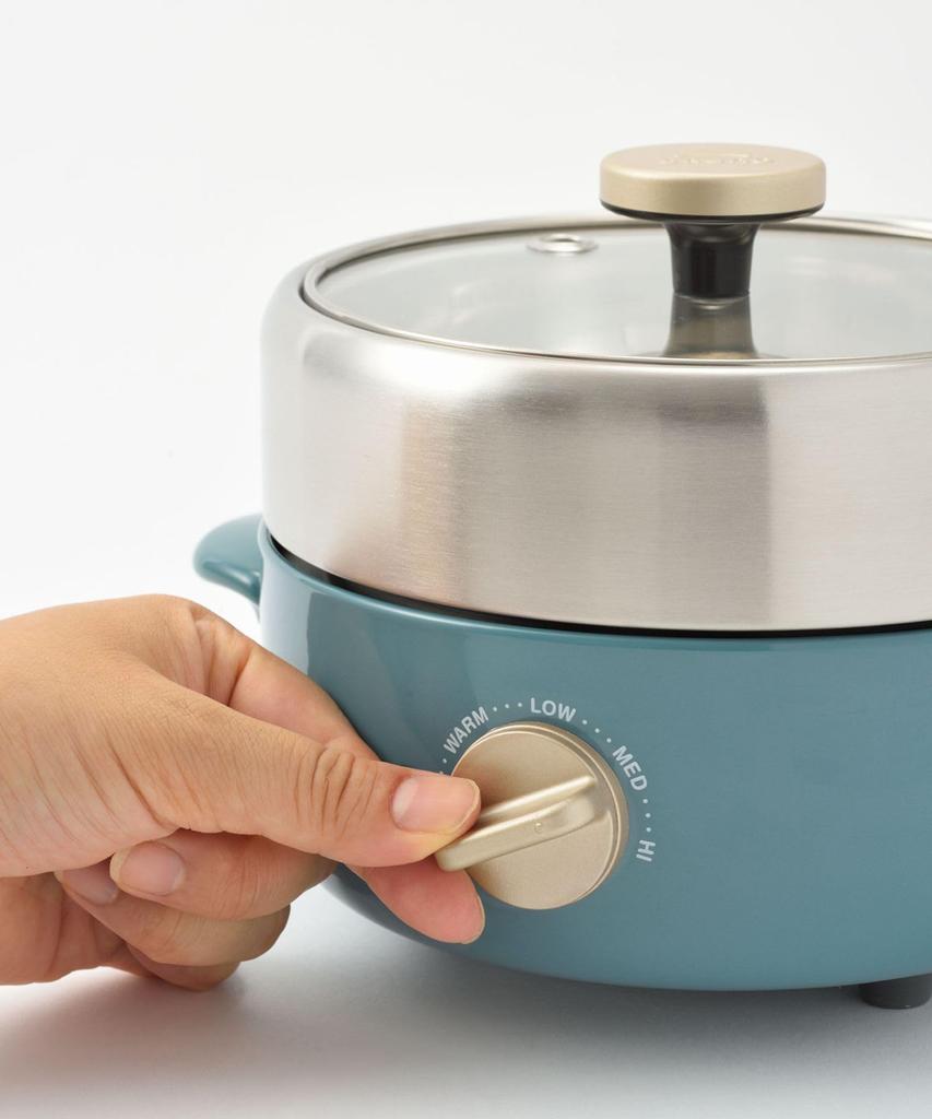 BRUNO Электрокастрюля для одного или двух человек, компактная белая, мульти-гриль, настольная, BOE115-WH