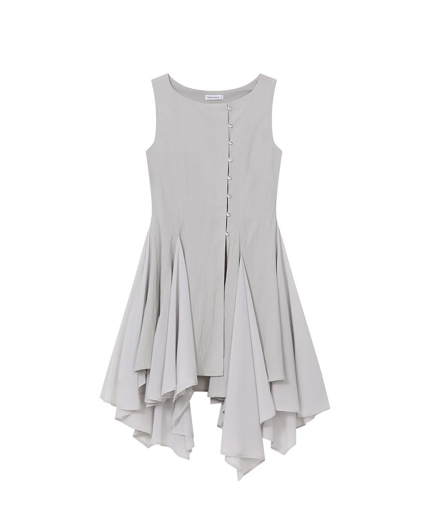 Miseki Seoul Unbalanced Flow One Piece Gray