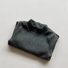 Детская унисекс длинная футболка с полуворотником, плотная, теплая, однотонная, повседневная, базовая