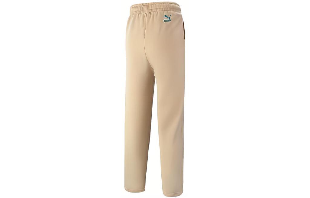 PUMA Knitted Sweatpants Women's Khaki Moderate Straight Fit Pants 538855-67