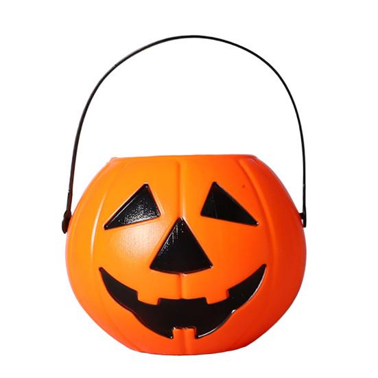 Ведро для сладостей на Хэллоуин, тыквенное ведро для сладостей, корзина для хранения, переносная миска для сладостей на Хэллоуин, детский держатель для закусок для вечеринок