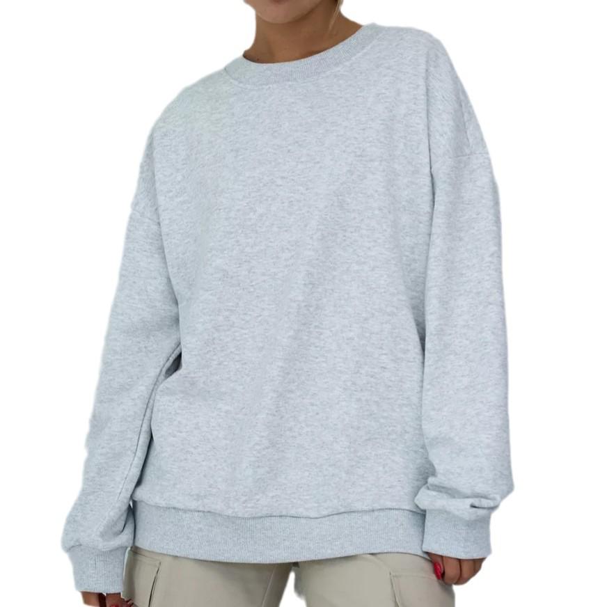 2024 Women's European & American Fashion Loose Velvet Pullover Sweatshirt for Autumn/Winter
