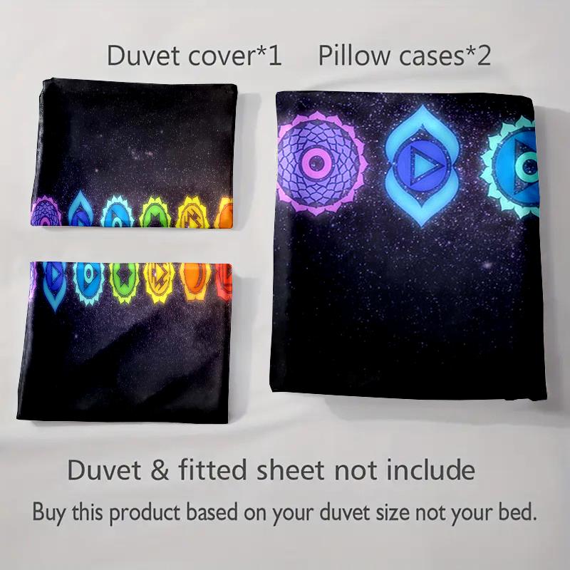 Chakra symbols alignment. Bedding Duvet cover sets Duvet covers Pillowcases gifts (1 * Duvet Cover 2 * Pillowcases, without duvet insert)
