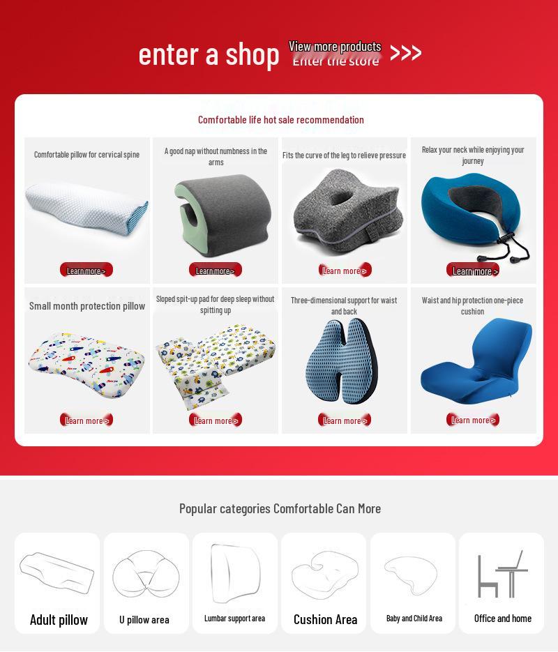 Подушка-подушечка для лица из пены с эффектом памяти Home Comfort для массажа