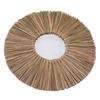 Плетеное настенное зеркало Декоративное подвесное круглое зеркало из морской травы для спальни, гостиной, украшения дома, оригинальный цвет