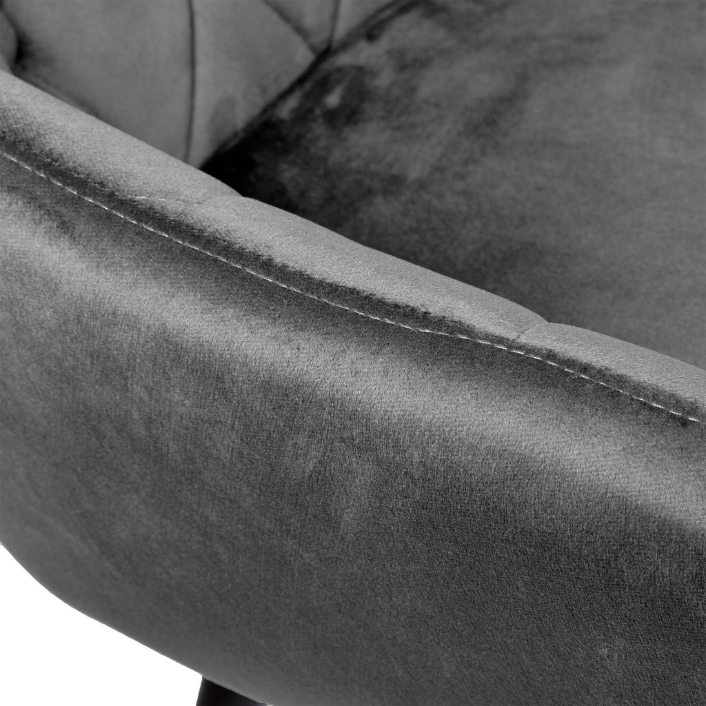 ATLANTA VELVET graphite velvet chair