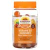 Sundown Naturals, жевательные конфеты с витамином D3, клубника, апельсин и лимон, 2000 МЕ, 90 жевательных конфет (25 мкг (1000МЕ) за жевательную резинку)