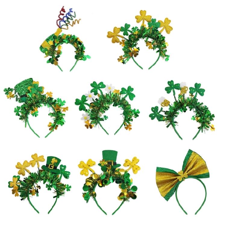 Ободок для волос в форме клевера для женщин и детей, игривый ободок для фестивалей и праздничных встреч