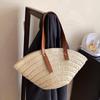 Summer Large Capacity Bag Women's New Style Small Woven Women's Bag Fashion Shoulder Bag Vegetable Basket Versatile Straw Woven