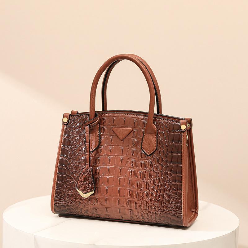 Retro Fashion Shoulder Bag Urban Simple Large Capacity Handbag Crocodile Print Women's Crossbody Bag